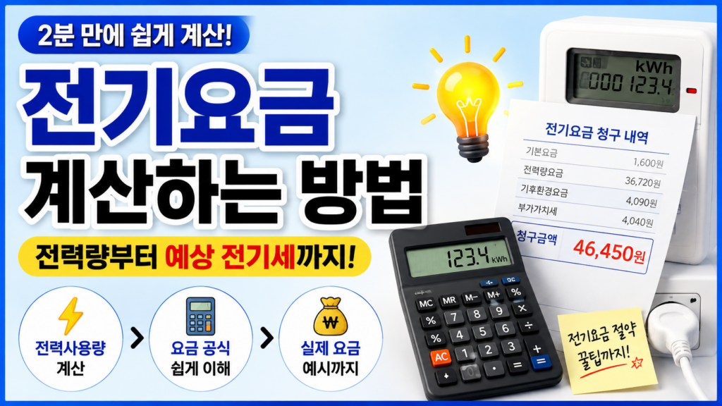 전기요금 계산하는 방법
