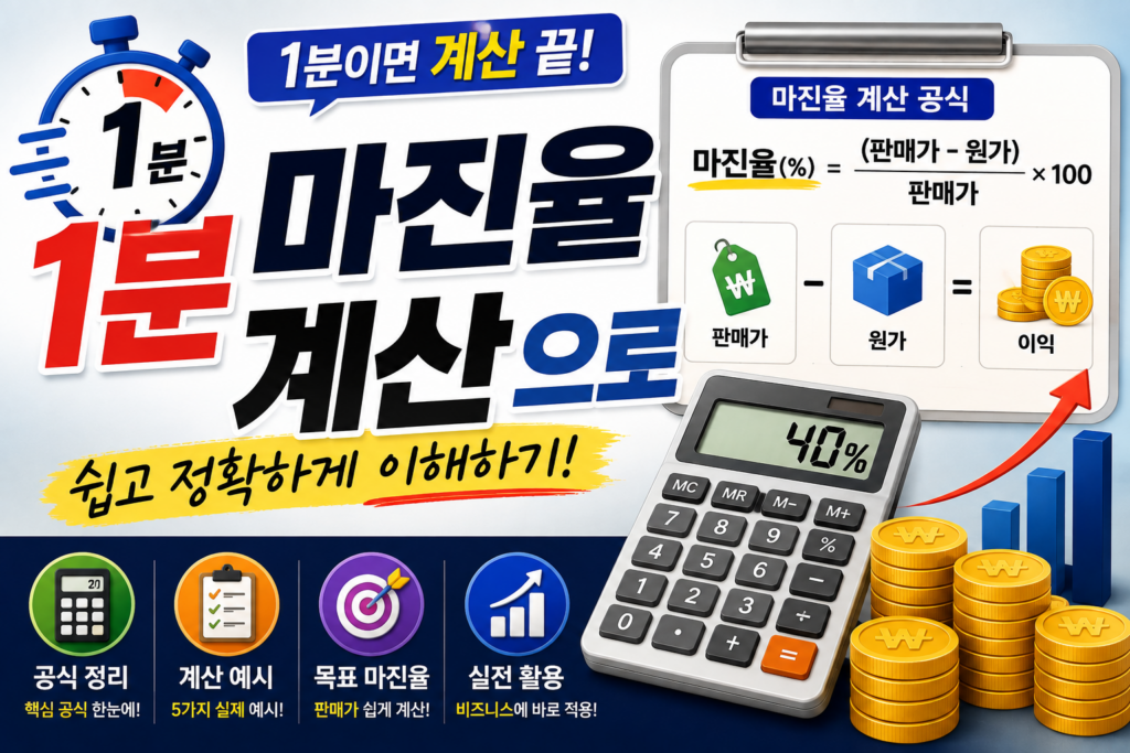 1분 마진율 계산법