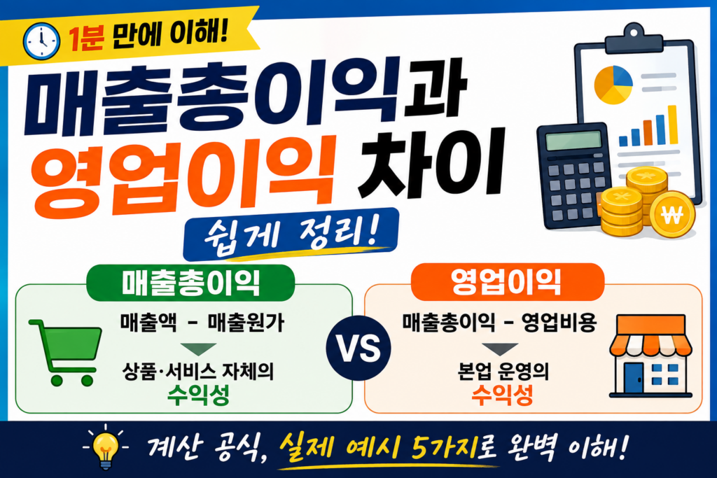 매출총이익과 영업이익 차이