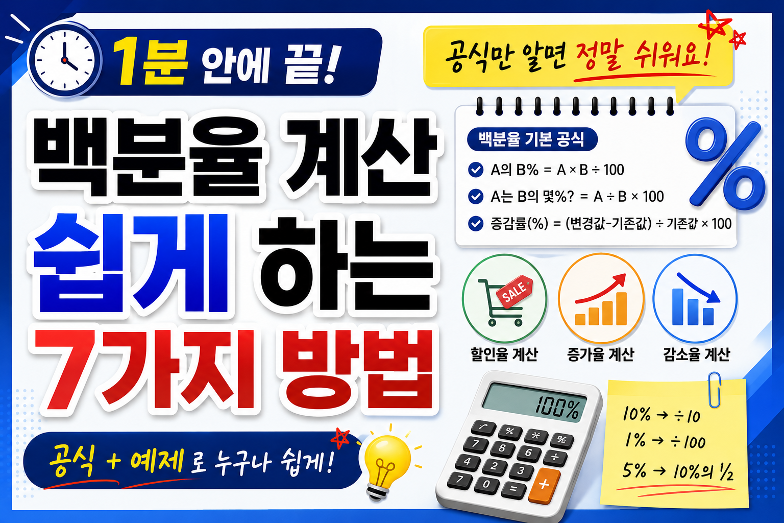 백분율 계산 쉽게 하는 방법