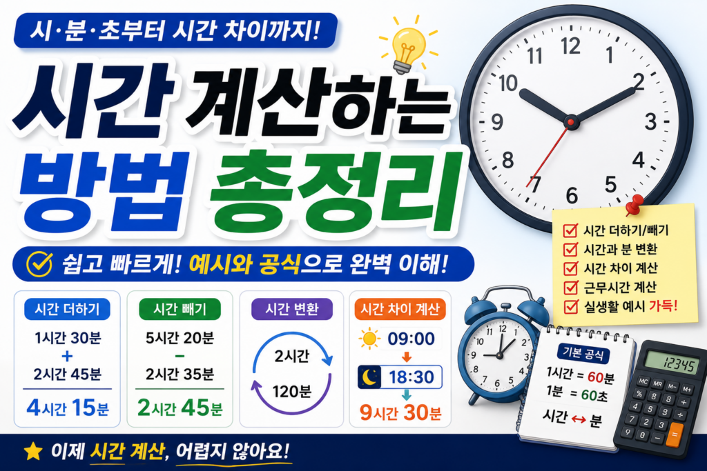 시간 계산하는 방법