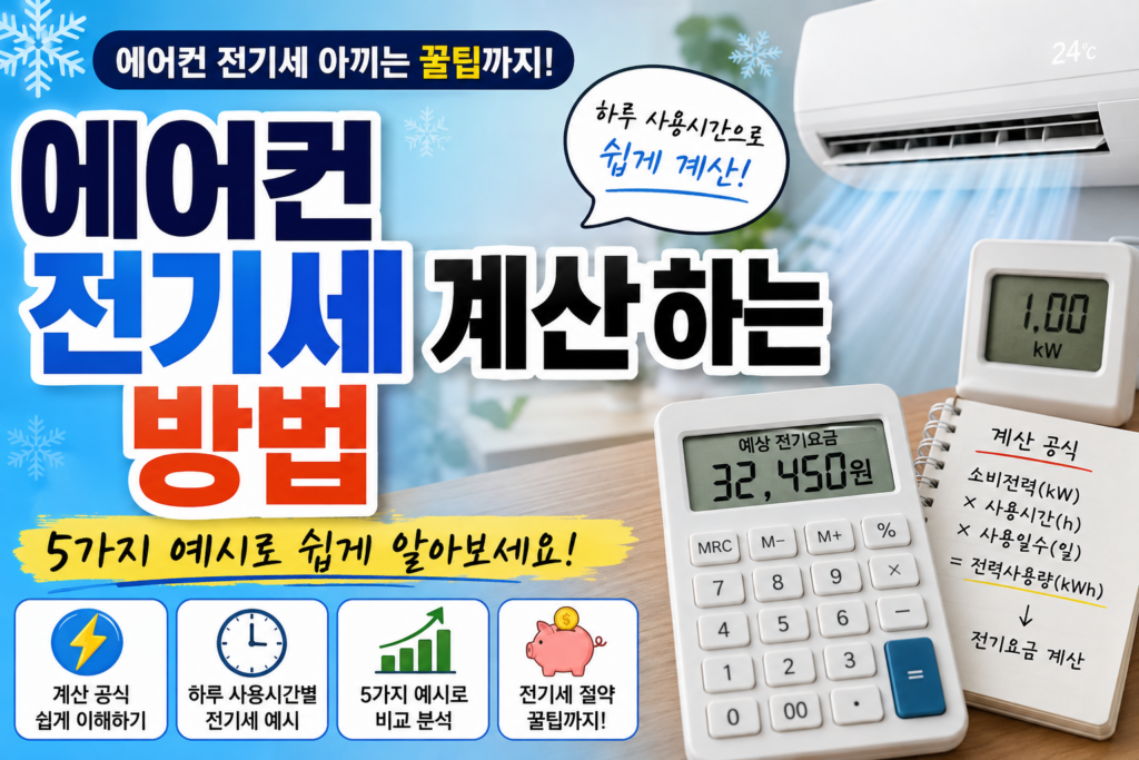 에어컨 전기세 계산하는 방법