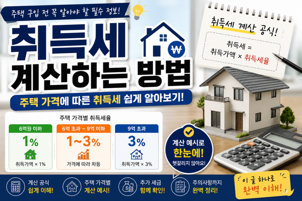 취득세 계산하는 방법