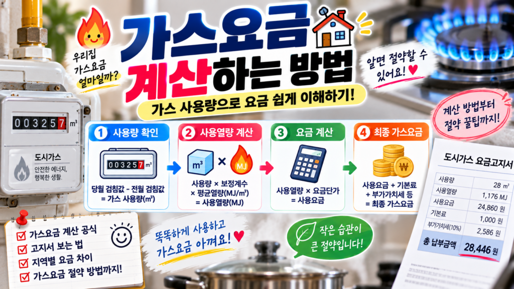 가스요금 계산하는 방법