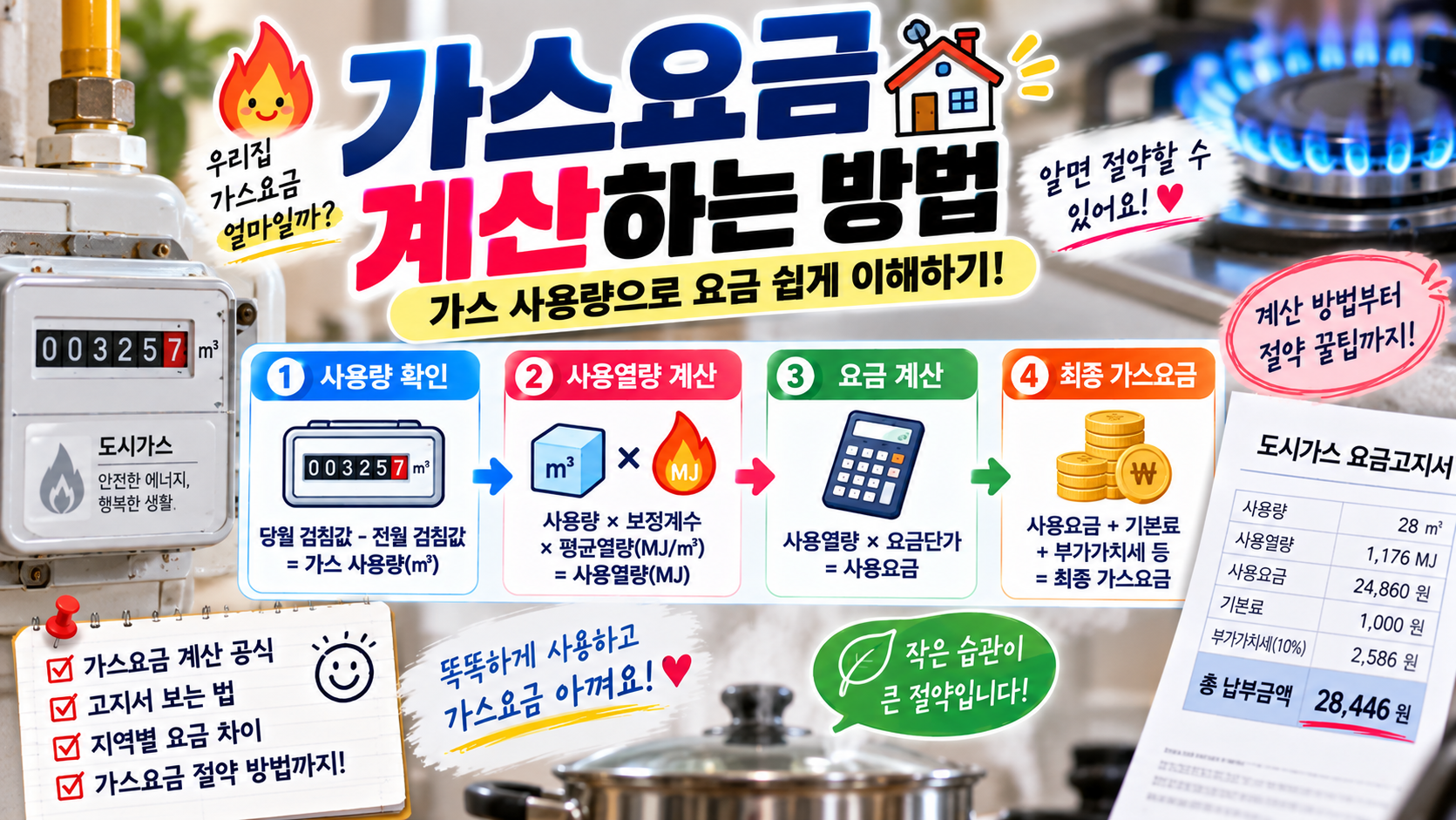 가스요금 계산하는 방법