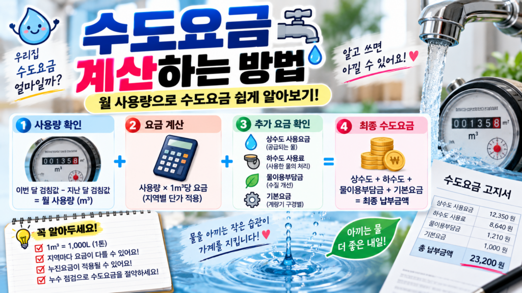 수도요금 기본 계산하는법