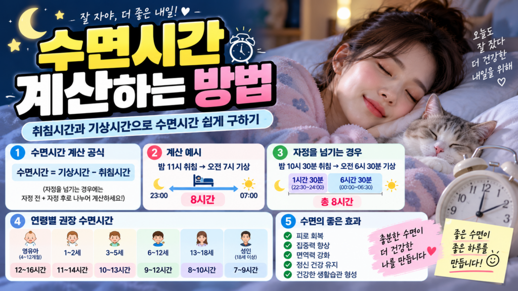 수면시간 계산