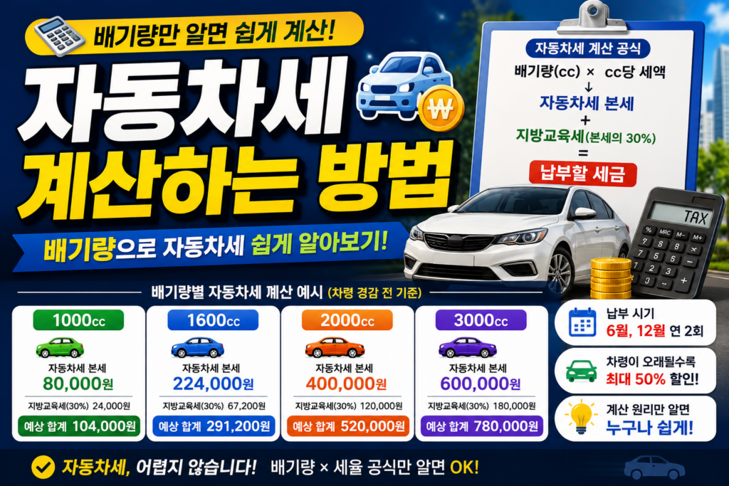 자동차세 계산 방법