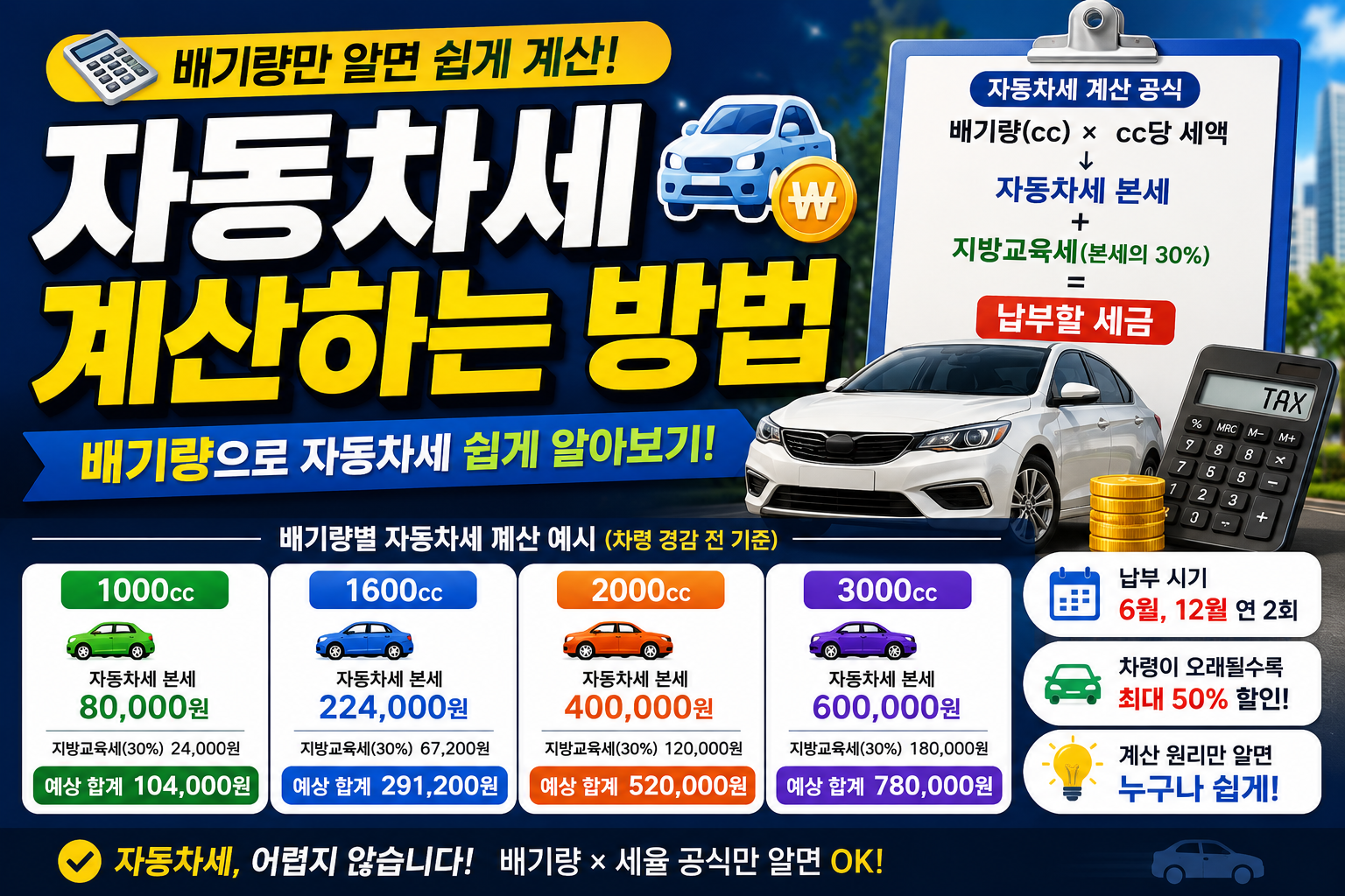 자동차세 계산 방법