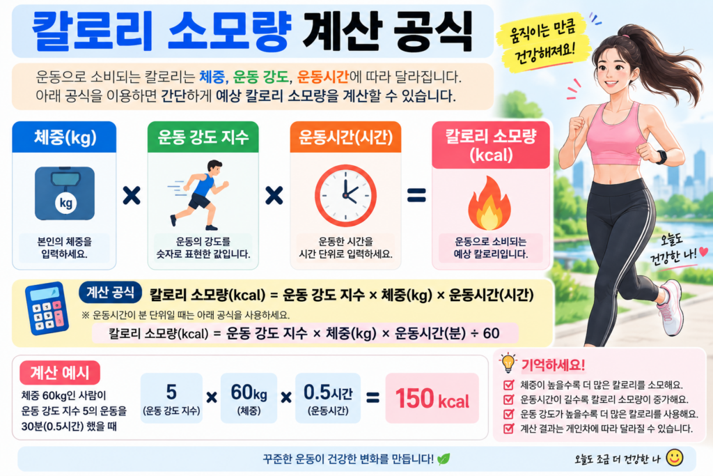 칼로리 소모량 계산 공식
