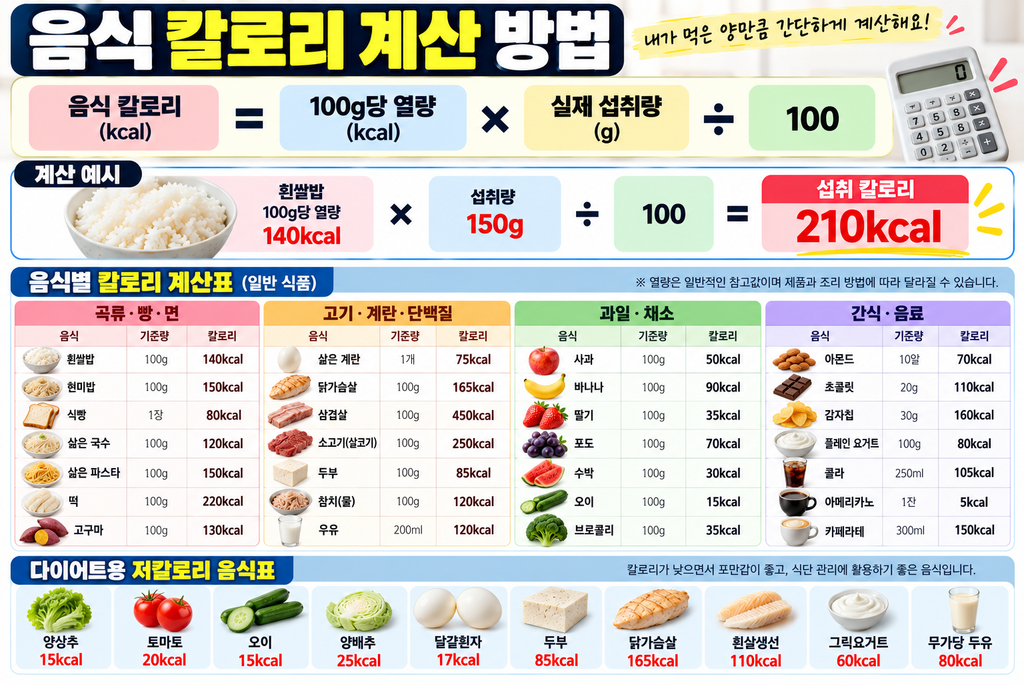 칼로리 계산표