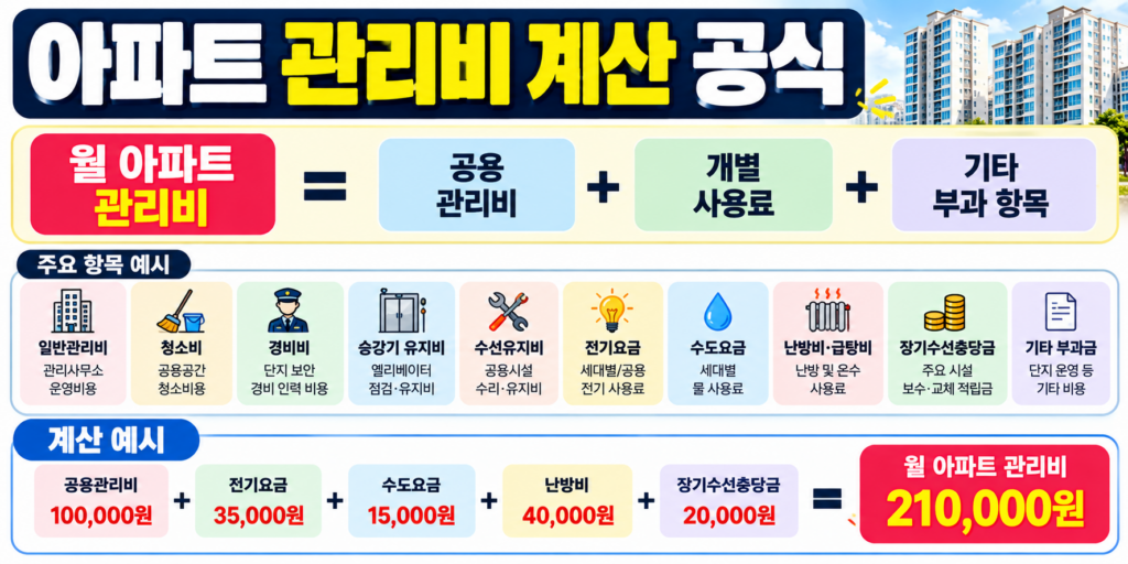 아파트 관리비 계산공식
