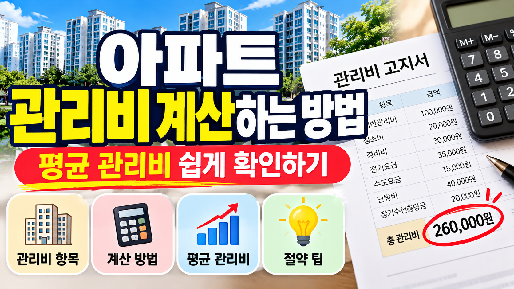 아파트 관리비 계산하는 방법