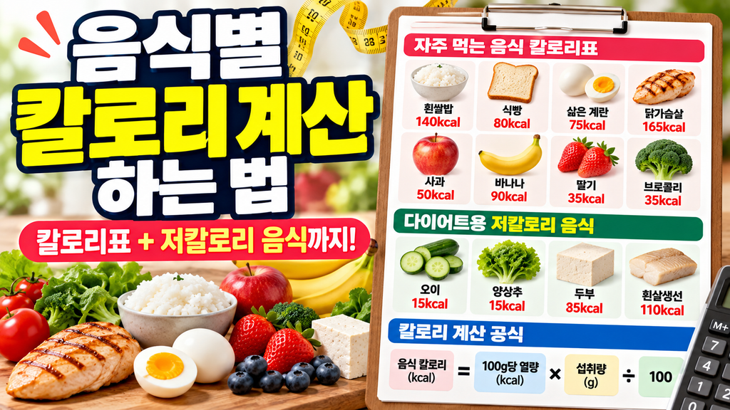 음식별 칼로리 계산하는 법