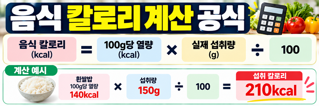 음식 칼로리 계산 공식