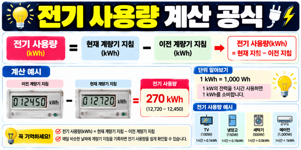 전기 사용량 계산 공식