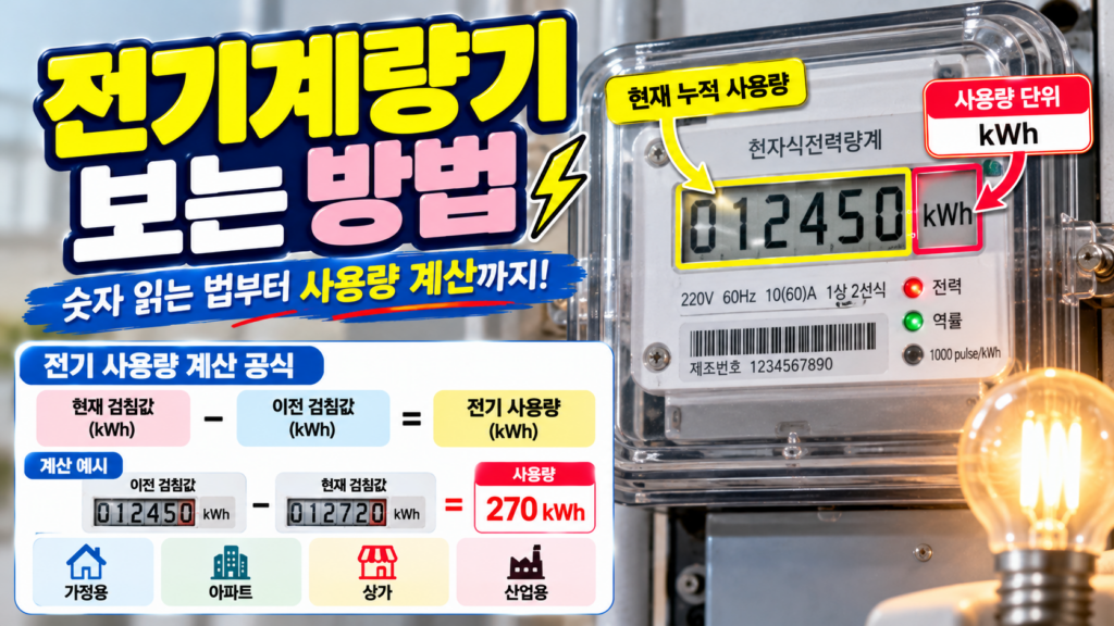 전기계량기 보는 법