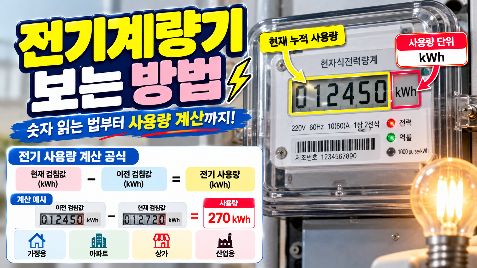 전기계량기 보는 법